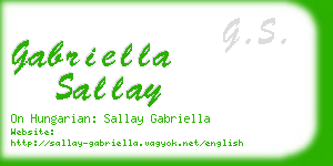 gabriella sallay business card